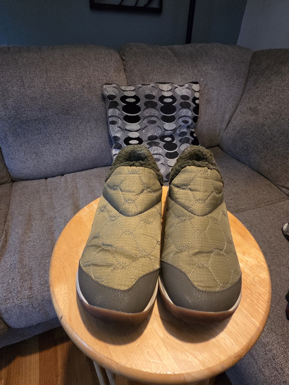Merrell Olive Green Quilted Slip-On Shoes